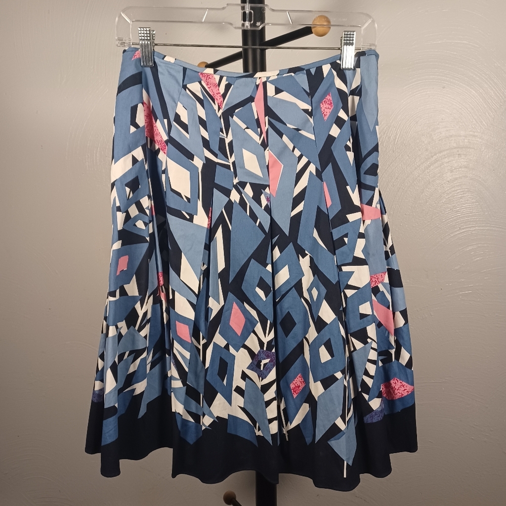 #57 Tahari Geometric Knee Length Skirt Size 4